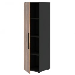 Шкаф-колонка с глухой средней дверью (левый) VELION VENEER VRMCS 40.1 L Американский орех Яшма черная