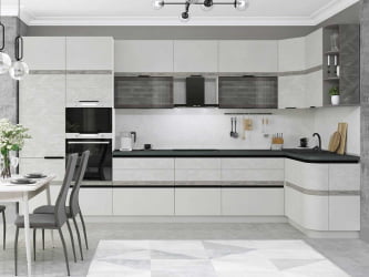 Кухонный гарнитур угловой Бостон 1 (ширина 401х146 см)