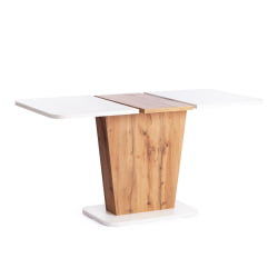 Стол обеденный GENT ЛДСП, 110-145x68,6x75,5 см, Дуб вотан/Белый