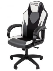 Игровое кресло Chairman гаме 17 Черный Серый Белый / game