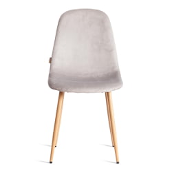 Металлический стул BREEZE (mod. JSC-58) Велюр/металл , 44 х 53 х 86 см, Light grey (светло-серый) HLR14 / натуральный