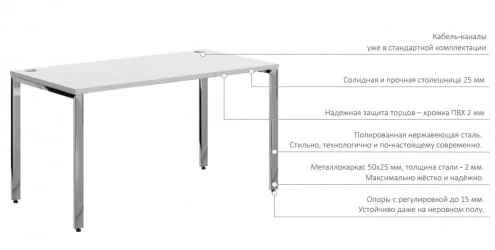 Рабочая станция XTEN GLOSS XGWST 2414 Белая