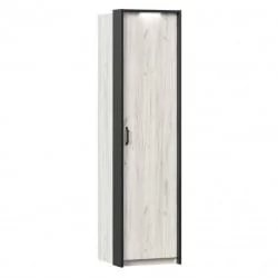 Шкаф одностворчатый с паспарту Техно 01 Дуб Крафт белый