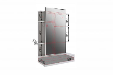 Туалетный стол Арина STA-01 Белый рамух