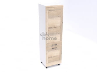 Пенал ПГ-60, Дублин (600*570*2166) Дуб галифакс белый, 21664 