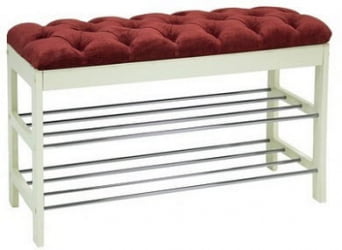 Банкетка Грейс Дуб шампань Бордовый