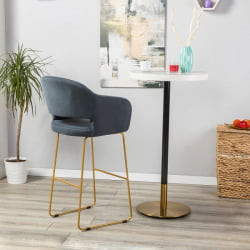 Кресло Бар Oscar Б Diag grey/Линк золото