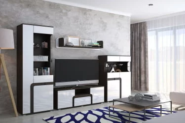 Гостиная Марсель Венге Белый глянец