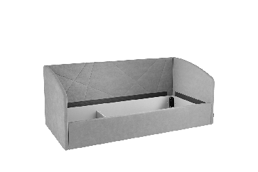 Односпальная кровать с подъемным механизмом Бест (Софа) КМ.S-15 нежно-розовый (велюр)