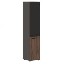 Шкаф-колонка комбинированная правая ЕДИС ЕХCС 42.2 Р Дуб Денвер темный Черный Мокко / EDIS EHCS R