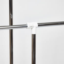 Вешалка NY-3297 металл, 76-130*43*109-165см, хром/белый