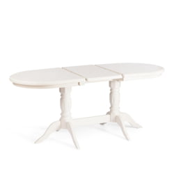 Раздвижной овальный стол COPPOLA бук, мдф, 140+40x80x77см, Ivory white
