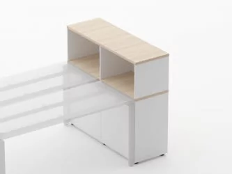 Тумба комбинированная высокая для рабочего модуля Deka 9.04.125 Туя/Белый