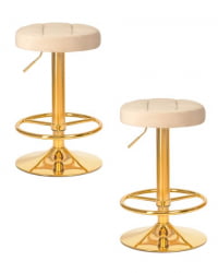 Табурет барный DOBRIN BRUNO GOLD (бежевый велюр (MJ9-10)) 2 шт
