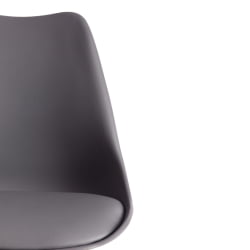 Стул барный TULIP BAR (mod. C1014H) пластик/дерево, 57 х 48 х 104 см, серый 024 /натуральный