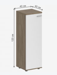 Шкаф-пенал Sigma SG.804.OD.WH.L Дуб темный Белый