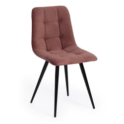 Стул CHILLY (mod. 7095-1) / 1 шт. в упаковке ткань/металл, 45x53х88 см, высота до сиденья 50 см, коралловый barkhat 15 /черный