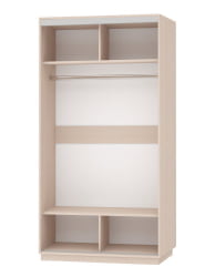 Шкаф-купе двухдверный Экспресс Хит Лондон/Дуб молочный