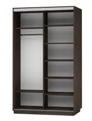 Шкаф-купе с фотопечатью Экспресс Дуо 1400х2200h Сакура/Венге