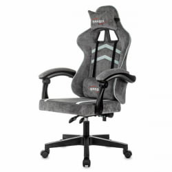 Кресло компьютерное BRABIX Shooter GM-12, 2 подушки, ткань, серое