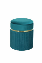 Пуф Миранда с ящиком велюр Бирюзовый