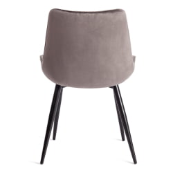 Стул ABRUZZO ( mod. 8060 ) металл/вельвет, 52 х 63 х 85 см, светло-серый (HLR 24)/черный