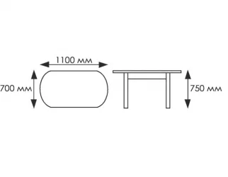 Большой обеденный стол Европейский фп Киви Е005 ЛДСП серый