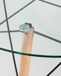Круглый стол из стекла EAMES DSW Стеклянный