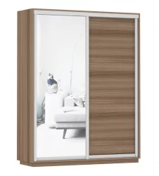 Шкаф-купе двухдверный Экспресс Дуо Медиум 1600х2400h Ясень шимо тёмный