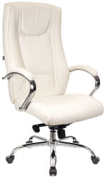 Кресло руководителя King M экокожа Кремовый
