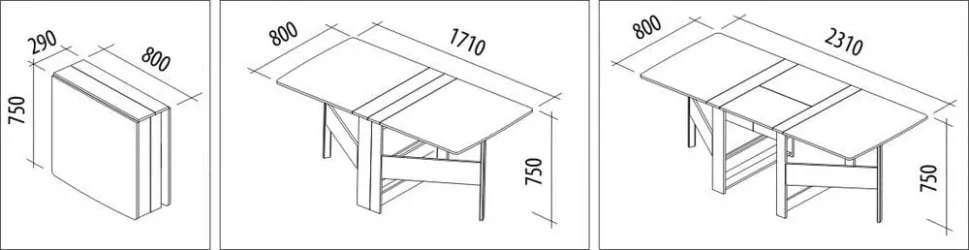 Раскладной стол Колибри-12.2 Кена