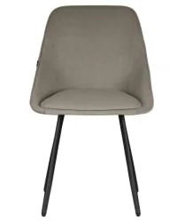 Стул обеденный DOBRIN STELLA (ЭМАЛЬ ЧЕРНЫЙ МУАР велюр Catania Cocoa)