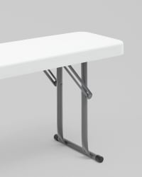 Скамейка складная 152*25*42 см белая