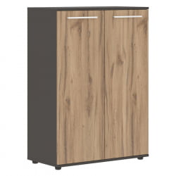 Шкаф с глухими средними дверьми ЕДИС ЕМCС 85.1 Дуб Денвер светлый Белый Мокко / EDIS EMCS