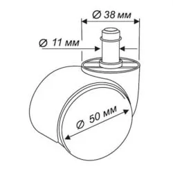 Набор колес для паркета/ламината Бюрократ CastorSet3850/PU