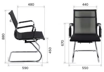 Кресло для посетителей Opera CF сетка Золотой