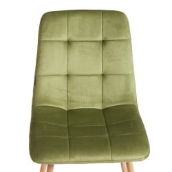 Стул CHILLY (mod. JSC-220) Велюр/металл , 44,5х52,5х88 см, Green (зеленый) HLR54 / натуральный
