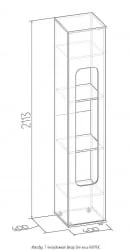 Шкаф для книг Автобус 7 Дуб Сонома(молодежная)