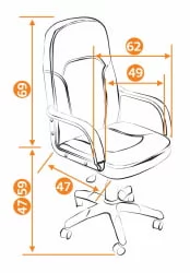 Кресло руководителя Parma черный+бежевый 36-6,36-34
