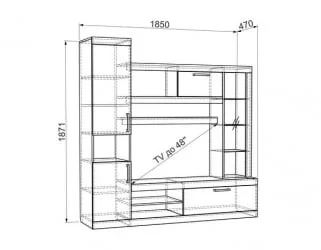 Мини-стенка Макси дуб сонома скала