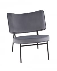 Кресло District Lounge велюр Серый