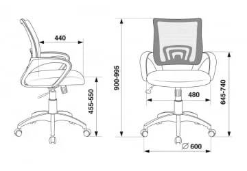 Кресло офисное Бюрократ CH-695N/SL/BL/TW-11