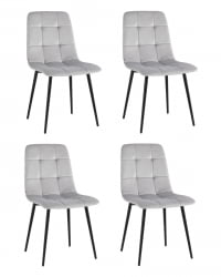 Стул Одди велюр светло-серый 4 шт. комплект