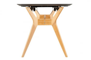 Стол раскл. Нарвик Glass 120-150 Automatic Natur/Dark matte glass