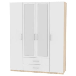 Шкаф распашный R-230х180х45-2-M(ДСС-Белый)