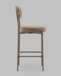 Стул Полубарный Бриф DD ПБ велюр капучино каркас капучино муар