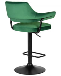 Стул барный DOBRIN CHARLY BLACK (зеленый велюр (MJ9-88)) 2 шт