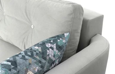 Серый диван из велюра Калгари-2 Стандарт Альба мята/Присма зеленый 670