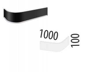 Столешница ЦПР 01.100 Черный радиусный 1 м