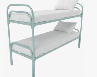 Кровать металлическая двухъярусная 700х1900 Серая